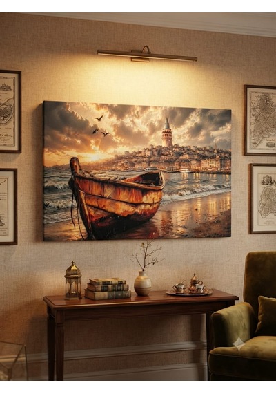 Tablo 60x90 Cm Büyük Boy Kafe Ve Salon Hediyelik Duvar Aksesuarı Sandal Siyah