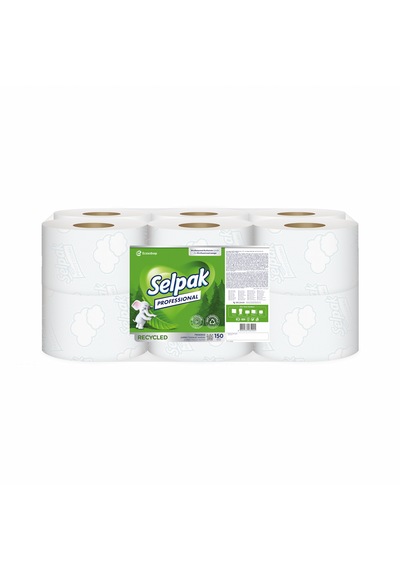 Selpak Professional Recycled Jumbo Tuvalet Kağıdı 150 Metre X 12 Adet Toplam 1800 Metre