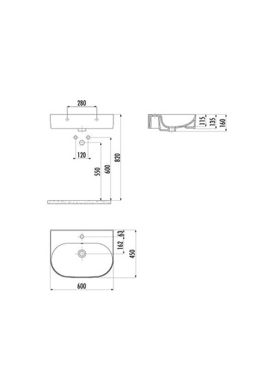 Creavit DY060 Daily Lavabo 60 CM