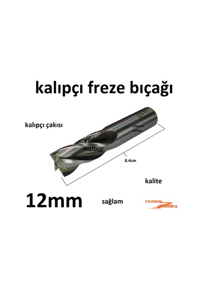 Kalıpçı Freze 12mm Kalıpçı Bıçak Freze Çakısı On İki Torna Freze
