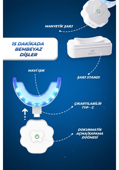 M08 Led Mavi Işık Diş Beyazlatma Cihazı Evde Profesyonel Ağız Bakımı