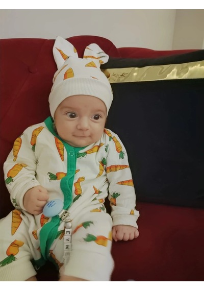 Veraura Lifestyle 3-6-9-12 Ay Kulaklı Şapkalı Havuç Baskılı Boydan Çıtçıtlı Uzun Kollu Kız Erkek Bebek Tulumu Beyaz Veraura Lifestyle 3-6-9-12 Ay Kulaklı Şapkalı Havuç Baskılı Boydan Çıtçıtlı Uzun Kollu Kız Erkek Bebek Tulumu Beyaz