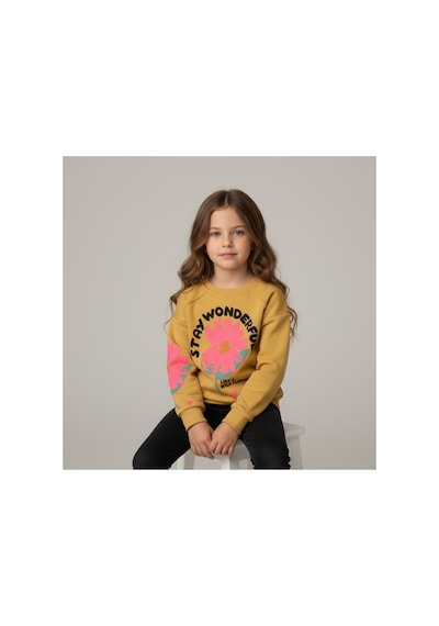 Fesshera Kids Kız Çocuk Sweatshirt Pamuklu Kışlık Kalın Baskılı Sweatshirt-uzun Kollu Rahat Kesim Bisiklet Yaka Sarı Fesshera Kids Kız Çocuk Sweatshirt Pamuklu Kışlık Kalın Baskılı Sweatshirt-uzun Kollu Rahat Kesim Bisiklet Yaka Sarı