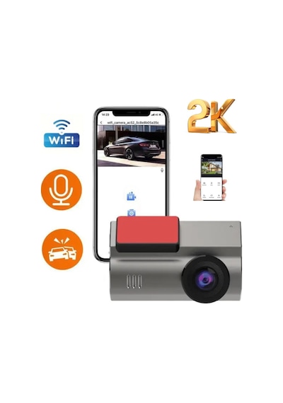 2k Ekranlı 2 Kameralı Wıfı Araç Kamerası+park Kiti