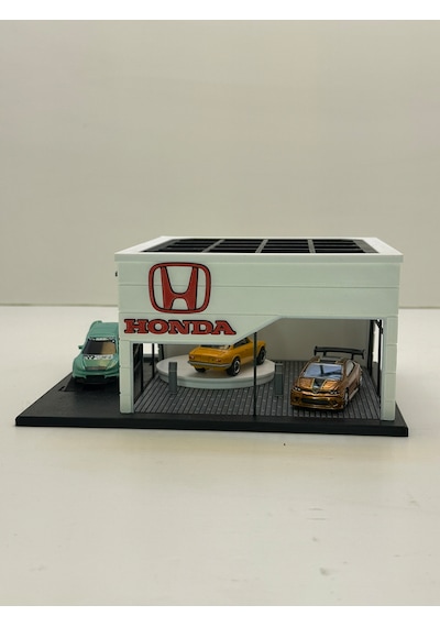 3d Baskı 1/64 Ölçekli Honda Showroom Tasarımlı Diorama Araç Sergileme Garajı