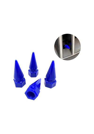 Sivri Mermi Sibop Kapağı Plastik 4'lü 32mm Mavi
