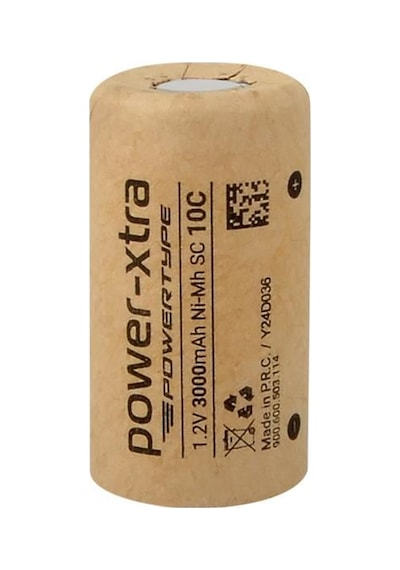 Power-xtra 1.2v 3000 Mah- Sc -ni-mh Şarjlı Pil -flat-başsız -10c