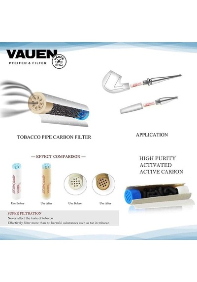 Vauen Aktif Karbon Filtre 6mm 50adetli Genel