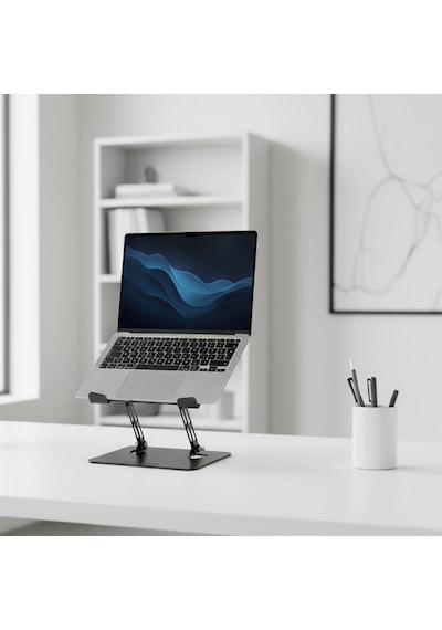 Prexua Flexer Ayarlanabilir Ergonomik Laptop Standı - Tablet Standı - Metal - Siyah - Flx2320bl