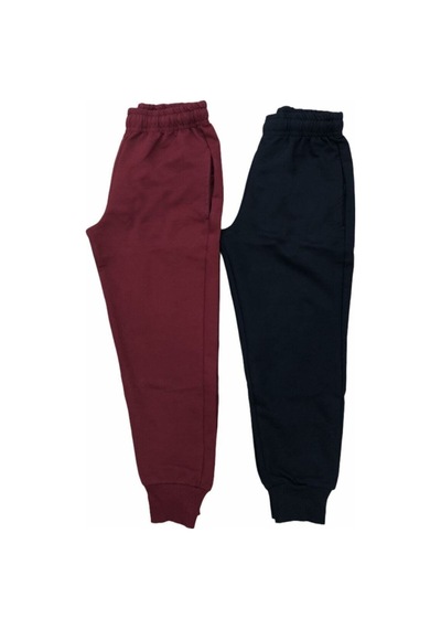 Nacar Store Unisex Çocuk Bordo Lacivert Eşofman Altı 2"lipaket Bordo-laci