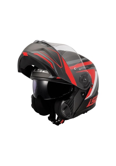 Ls2 Strobe 2 Phantom Mat Tıtanıum Gri Kırmızı Kask Renkli