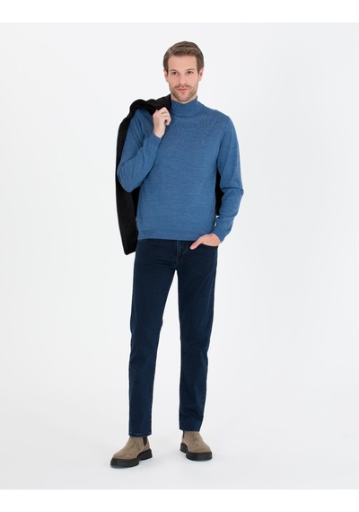 Pierre Cardin Erkek Mavi Triko Kazak 50257313-vr036 Mavi
