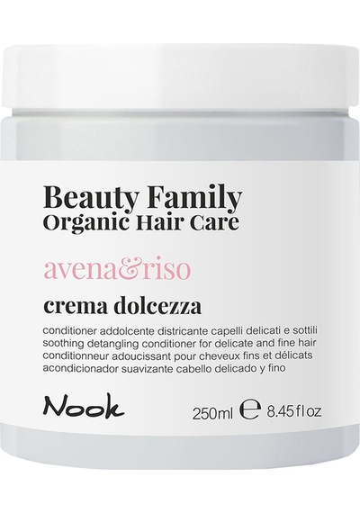 Nook Beauty Family Ince Telli Saçlar Için Yulaf Pirinç Özlü Yumuşatıcı Nemlendirici Saç Kremi 250 ML