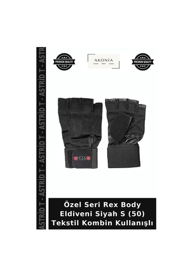 Özel Seri Rex Body Eldiveni Siyah S 50 Tekstil Kombin Kullanışlı Dİğer