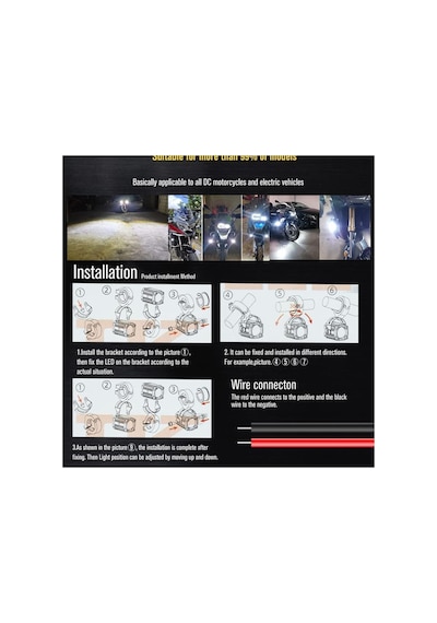 Motosiklet Led Sis Sürüş Lambaları, 4 Fonksiyonlu 3 Renk Hepsi Bir Arada, Beyaz/uzun Far, Amblem/kısa Far, Buz Mavisi/gündüz Sürüş Lambası, Flaşör/uyarı Spot Işık Motosiklet Led Sis Sürüş Lambaları, 4 Fonksiyonlu 3 Renk Hepsi Bir Arada, Beyaz/uzun Far, Amblem/kısa Far, Buz Mavisi/gündüz Sürüş Lambası, Flaşör/uyarı Spot Işık