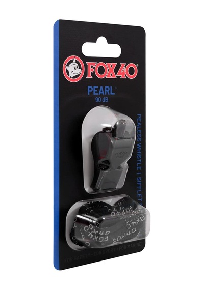 Safety Whistles 29080 Pearl Safety Whistle With Black Casing With Keyring