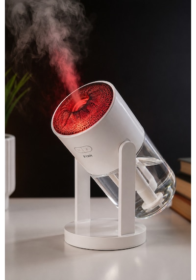 Volkan Efektli Nemlendirici 280ml Led Işıklı Ultrasonik Hava Nemlendirici Sessiz Aroma Difüzör Rt-hm30