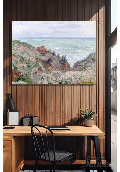 Claude Monet Nin "gümrükçü Kulübesi" Adlı Eseri Yatay Kanvas Tablo 4821 Çok Renkli