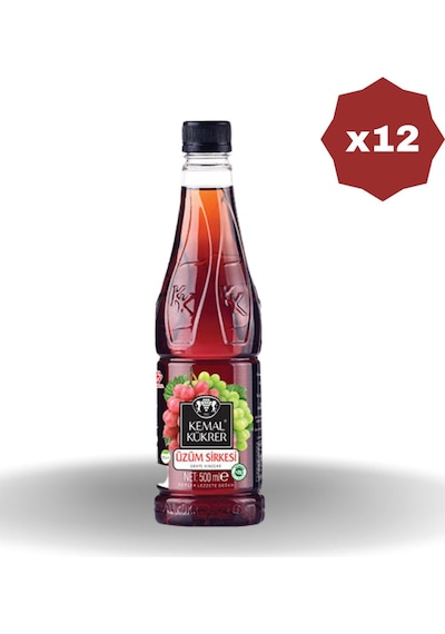 Kemal Kükrer Üzüm Sirke 500 Ml Pet - 12 Adet