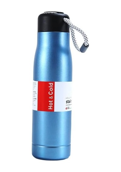 Çelik İçli Termos 550 Ml Mavi Skm015 Açık Beyaz