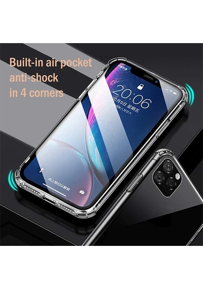 iPhone Uyumlu 11 Pro Max Anti-drop Darbe Emici Silikon Kılıf- 5775 Şeffaf