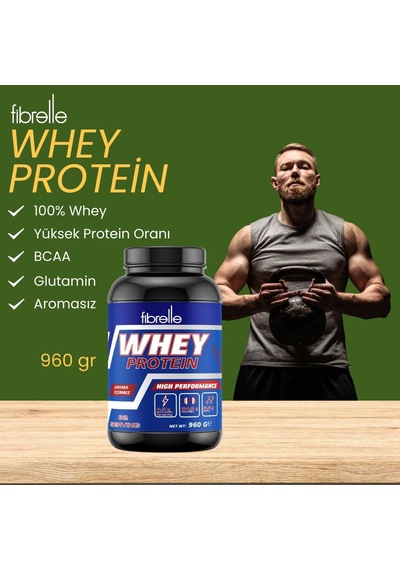 Fibrelle Whey Proteini-aromasız 960 G Protein Tozu Sade 32 Servis Aromasız
