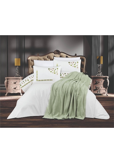 Goldroom Ahenk 7 Parça Pamuklu Pike Takımı. Mint Yeşili