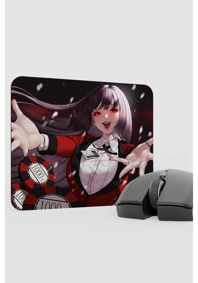 Kakegurui Anime V1 - 22x18 Gaming Kauçuk Kaymaz Taban Mouse Pad Fare Altlığı
