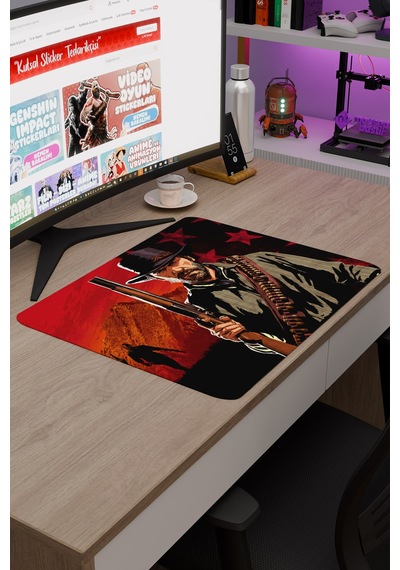 Red Dead Redemption 2 Dikişli Kauçuk Oyuncu Mousepad V3 - 48x40 Xl Gaming Mouse Pad