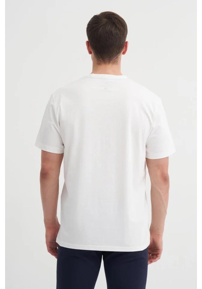 Cazador 44170 Erkek Bisiklet Yaka Iklet Yaka T-shirt Ekru