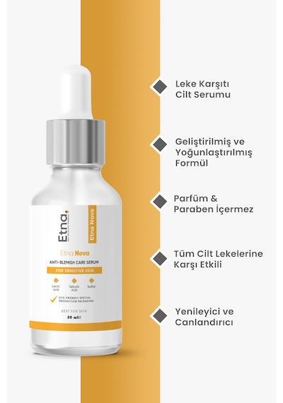Etna Pharma Nova , Anti-blemish, Cilt Onarıcı & Yenileyici, Leke Karşıtı Cilt Serumu 30 Ml