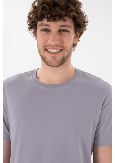 U.S. Polo Assn. Erkek Regular Fit Bisiklet Yaka Gri Basic Tişört 50305928-VR024
