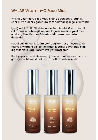 W-Lab Cosmetics Vitamin C Face Mist 30 Ml
