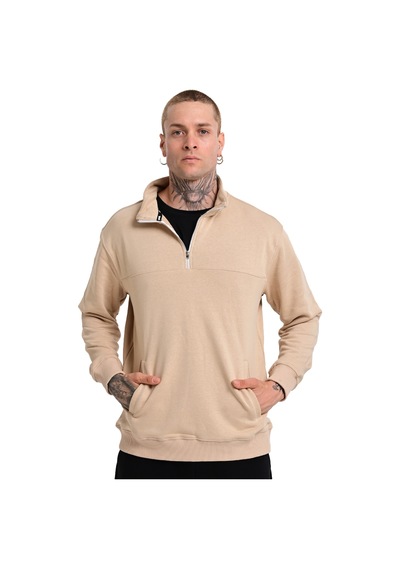 Sportive Badajoz Erkek Bej Günlük Stil Sweatshirt 24ke016-oat Bej