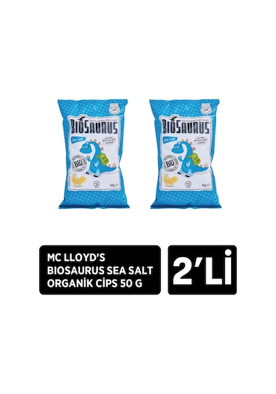 Mclloyd's Biosaurus Sea Salt Organik Cips 2 X 50 G - 4 Adet Tarı