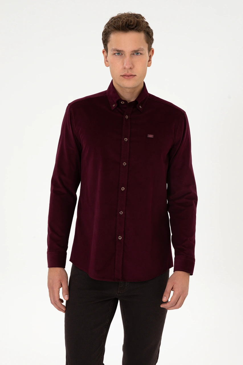 U.s. Polo Assn. Erkek Plum Gömlek Desenli 50315915-vr177 New Plum
