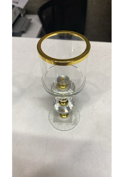 Lorena Gold Krıstal Mumluk 7x7x19 Cm Şeffaf