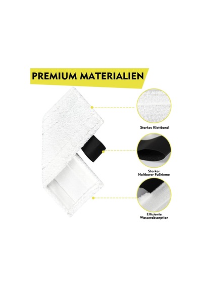 12 Adet Mikrofiber Bez Seti, Kärcher Buharlı Temizleyici Aksesuarları Easyfix Sc 2, Sc 3, Sc 4, Sc 5 İle Uyumlu, Makinede Yıkanabilir 4 Zemin Bezi Seti + 2 Zımpara Zemin Bezi + 6 El Başlığı