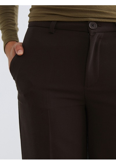 Lcw Vision Kahverengi Standart Fit Geniş Paça Kadın Pantolon