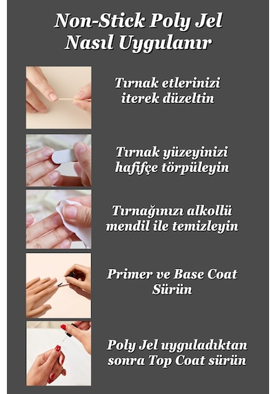 30ml Soft Pembe Protez Tırnak Jeli Poly Jel Evde Kolay Protez Tırnak Yap Polygel Polijel Poly Gel Soft Pembe