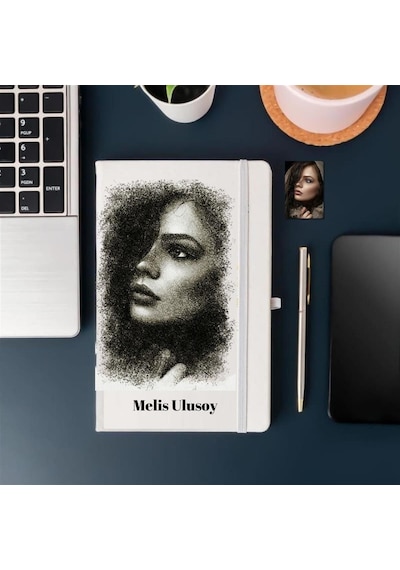 Kişiye Özel Karakalem Tasarımlı  Defter