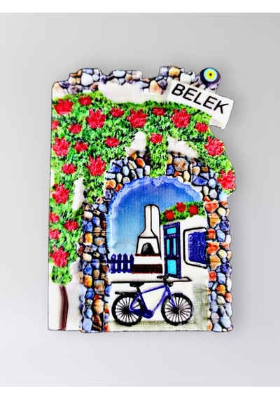 Belek Polyester Kabartmalı Magnet 5,5 X 7 Cm Dekoratif Hediyelik Buzdolabı Süsü Kod:1539