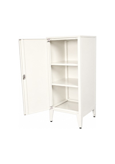 Alfafonet Ziglat Serisi Demonte Metal Kapaklı Çok Amaçlı Ofis Dolabı 450x900x450 Mm Mat Beyaz
