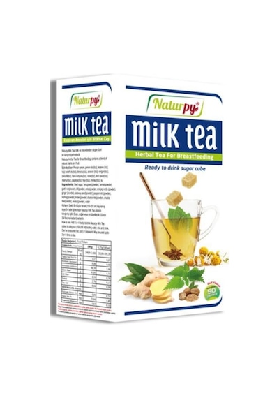 Naturpy Milk Tea Emziren Anneler İçin Bitkisel Küp Çay 100 x 2.5 G