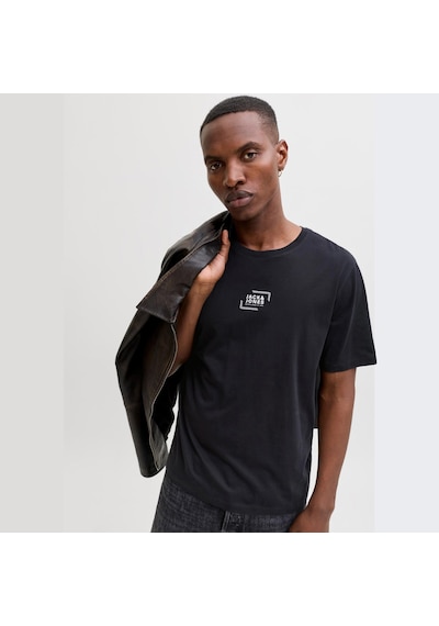 Jack & Jones Graphic Erkek Siyah Tişört 12268415-b Siyah