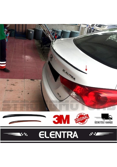 Hyundai Elentra Bagaj Üstü Spoiler Piano Black 120 Cm