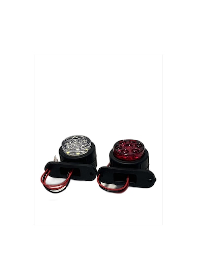 Ahmet Otomotiv Mercekli Mini Takoz 12 Ledli Kırmızı-beyaz 12v-24v