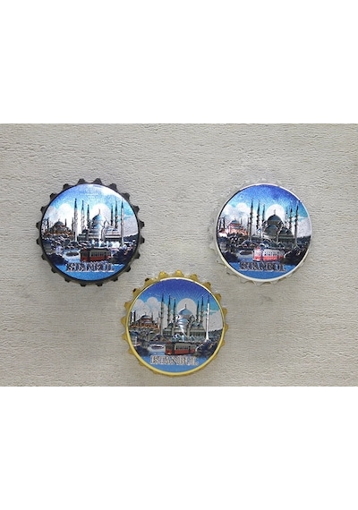 İstanbul Temalı Metal Magnet Alk4339 Çok Renkli