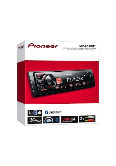 Pioneer Mvh-140bt Usb Fm Aux Mp3 Bluetooth'lu Mekaniksiz Oto Araç Teyp 4x50 Watt