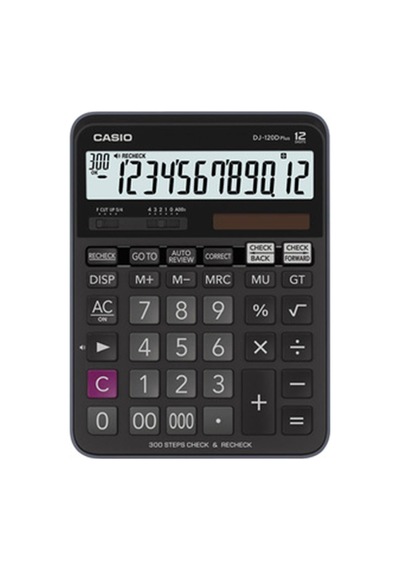 Casio Dj-120d Plus İşlem Kontrollü 12 Hane Masa Üstü Hesap Makinesi Beyaz